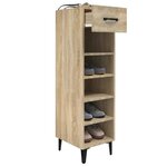 vidaXL Armoire à chaussures Chêne Sonoma 30x35x105cm Bois d'ingénierie