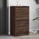 vidaXL Armoire à chaussures 2 tiroirs rabattables chêne marron