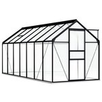 vidaXL Serre avec cadre de base Anthracite Aluminium 8 17 m²