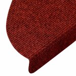 vidaXL Tapis autoadhésifs de marches 10 Pièces Rouge 56x17x3cm Aiguilleté