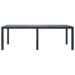 vidaXL Ensemble à dîner 9 Pièces Plastique Anthracite Aspect de rotin