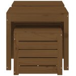 vidaXL Ensemble de boîtes de jardin 3 Pièces marron miel bois pin massif