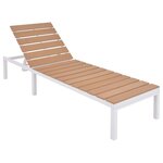 vidaXL Salon de jardin 5 Pièces avec coussins Aluminium et WPC