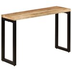 vidaXL Table console 120x35x76 cm Bois de manguier solide et acier