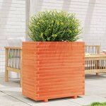 vidaXL Jardinière cire marron 70x40x72 5 cm bois de pin massif
