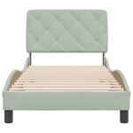 vidaXL Cadre de lit sans matelas gris clair 80x200 cm velours