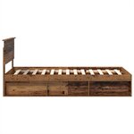 vidaXL Cadre de lit Bois ancien 75 x 190 cm Bois d'ingénierie
