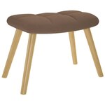 vidaXL Chaise de relaxation avec repose-pied Marron Tissu