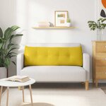 vidaXL Coussin de Dos Jaune 140 x 24 x 50 cm Velours