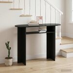 vidaXL Table console Chêne noir 100 x 39 5 x 75 cm Bois d'ingénierie