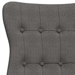 vidaXL Chaise de relaxation Gris foncé Tissu