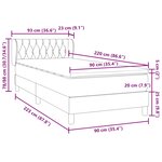 vidaXL Sommier à lattes de lit et matelas vert foncé 90x220 cm velours