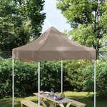 vidaXL Toit de tente de réception 2x2 m Taupe 270 g/m²