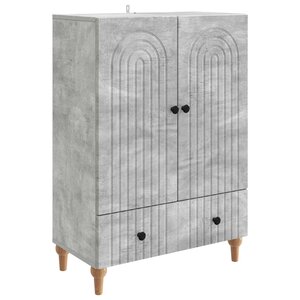 vidaXL Buffet Gris béton 66 x 34 5 x 95 cm Bois d'ingénierie