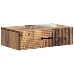 vidaXL Table d'appoint murale 59 x 34 5 x 17 cm Bois d'ingénierie