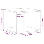 vidaXL Table basse Chêne noir 40 x 40 x 30 cm Bois d'ingénierie
