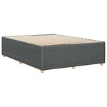 vidaXL Cadre de lit sans matelas gris foncé 140x190 cm tissu