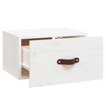 vidaXL Table de chevet murale Blanc 40x29 5x22 cm