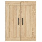 vidaXL Buffet haut Chêne sonoma 69 5x34x180 cm Bois d'ingénierie