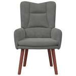 vidaXL fauteuil Gris foncé 63 x 67 x 94 cm Velours