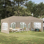 vidaXL Tente de fête pop-up 575 x 288 x 245 cm Crème Tissu Oxford