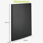 ACROPAQ Classeur Porte Vues A4 - Classeur de présentation 30 Pochettes A4 en PP- Noir