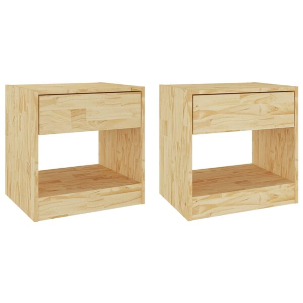 vidaXL Tables de chevet 2 Pièces 40x31x40 cm bois de pin massif