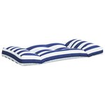 vidaXL Coussins de palette lot de 2 rayures bleues/blanches