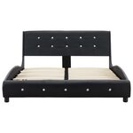 vidaXL Lit avec matelas Noir Similicuir 120 x 200 cm