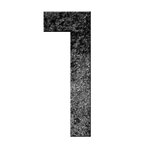 Numéro 1 - Numéro adhésif pour boîtes aux lettres- Pierre véritable 50 mm  Galibot