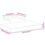 vidaXL Étagères flottantes 4 Pièces 40x23 5x4 cm bois d'ingénierie