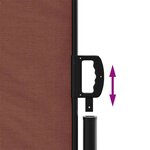 vidaXL Auvent latéral rétractable marron 200x500 cm