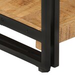 vidaXL Bibliothèque 3 niveaux 77x30x80 cm bois massif manguier et fer