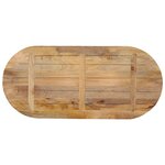 vidaXL Dessus de table 120x60x3 8 cm ovale bois massif de manguier