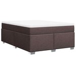 vidaXL Sommier à lattes de lit avec matelas Marron foncé 140x190 cm