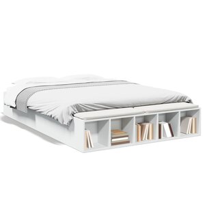 vidaXL Cadre de lit sans matelas blanc 150x200 cm