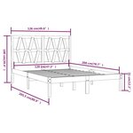 vidaXL Cadre de lit Blanc Bois de pin massif 120x200 cm