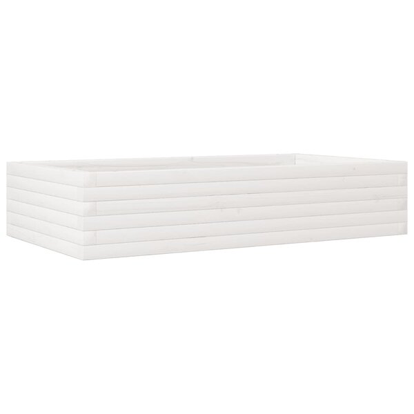 vidaXL Jardinière blanc 110x60x23 cm bois de pin massif