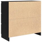 vidaXL Buffet chêne noir 80x35x76 cm bois d'ingénierie