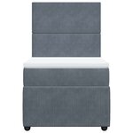 vidaXL Sommier à lattes de lit et matelas Gris foncé 90x200 cm Velours