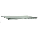 vidaXL Auvent rétractable automatique vert et blanc 600x300 cm