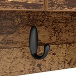 vidaXL Porte-manteau mural avec étagère Montage mural avec stockage avec porte Bois ancien 80 x 20 x 30 cm