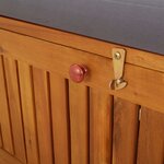 vidaXL Banc de rangement avec coussin 170 cm Bois d'acacia solide