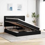 vidaXL Lit avec rangement et matelas Noir 180 x 200 cm Velours