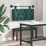 vidaXL Tête de lit suspendue Vert foncé Tissu