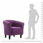 vidaXL Fauteuil Violet Tissu