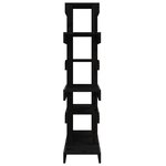 vidaXL Support à plantes Noir 85x25x109 5 cm Bois massif de pin