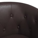 vidaXL Chaise cabriolet avec repose-pied marron similicuir