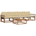 vidaXL Ensemble de canapés d'extérieur 5 Pièces Naturel et Beige