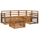 vidaXL Ensemble de canapés d'extérieur 5 Pièces Naturel